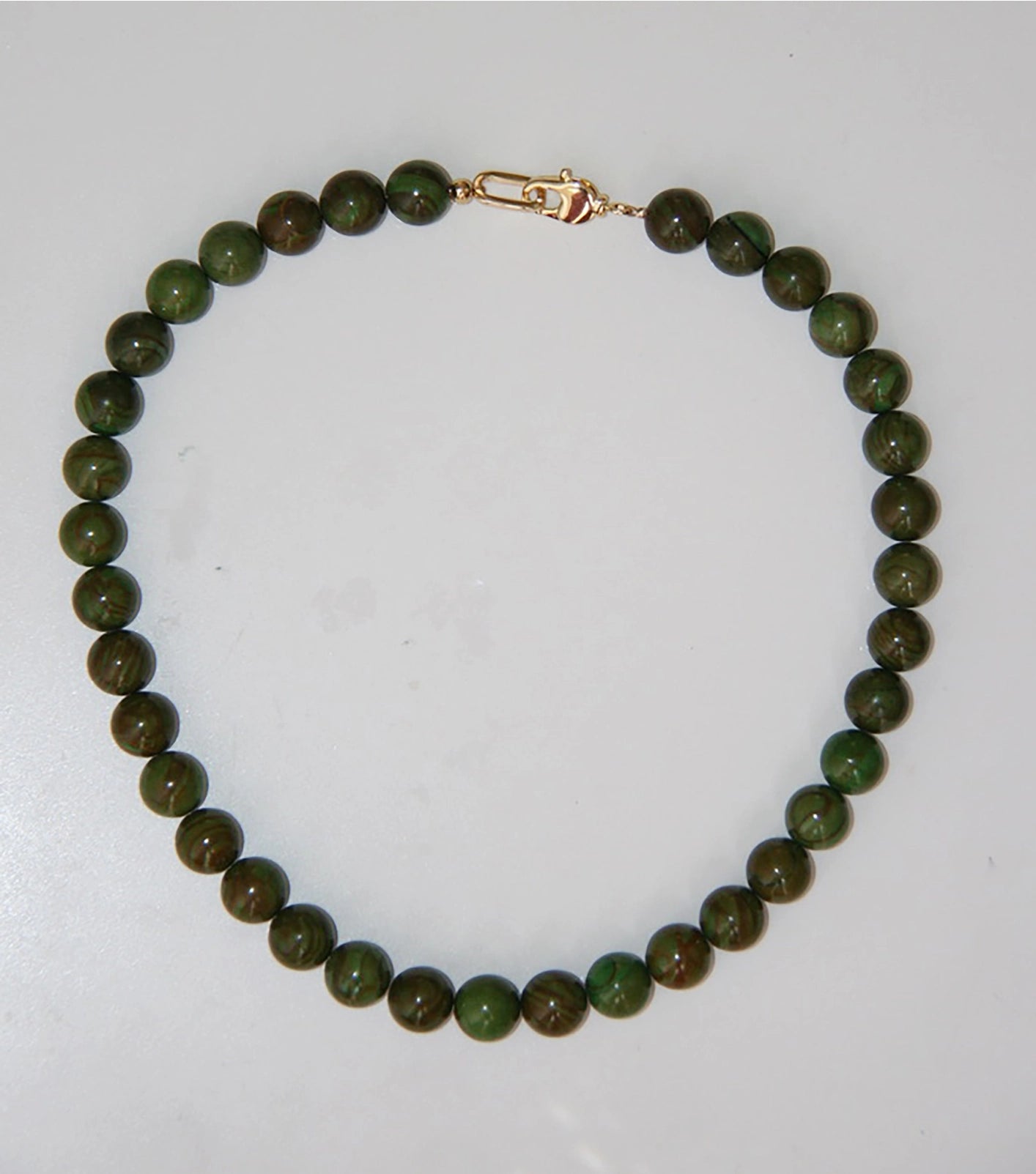 Moss Serpentine Beaded Necklace