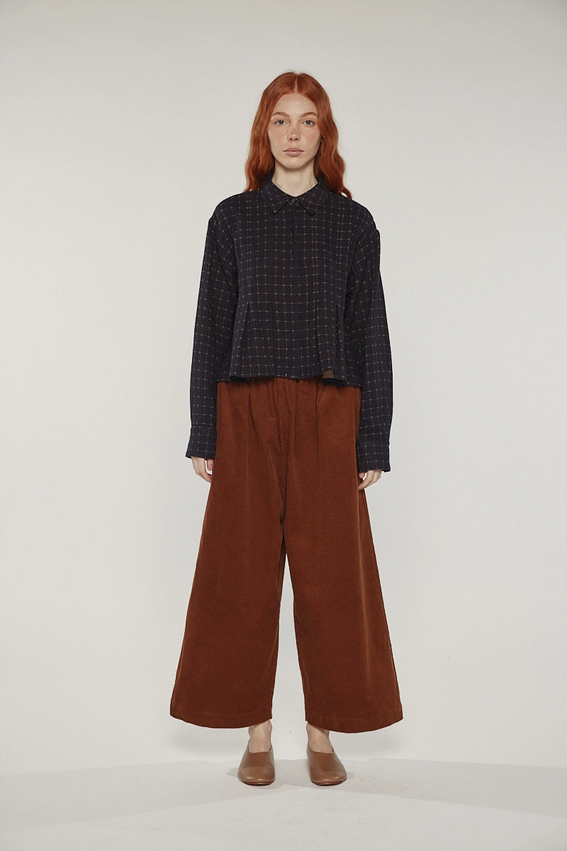 Cotton Pleated Blouse