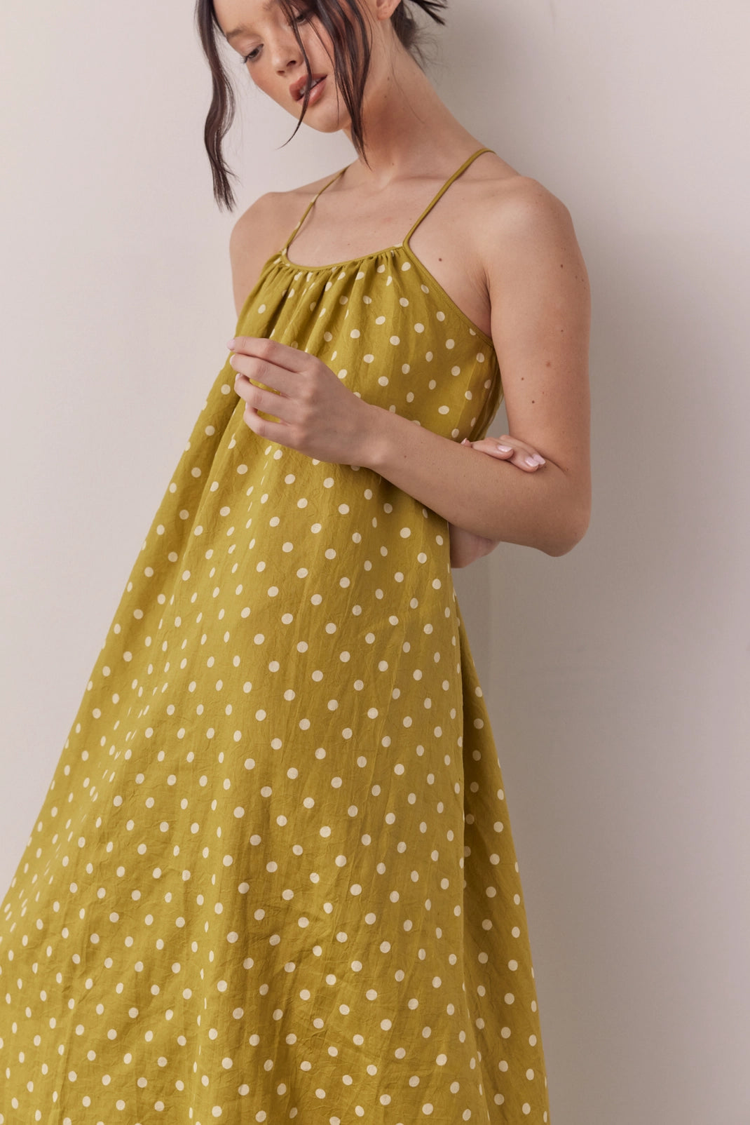 Linen Polkadot Sundress