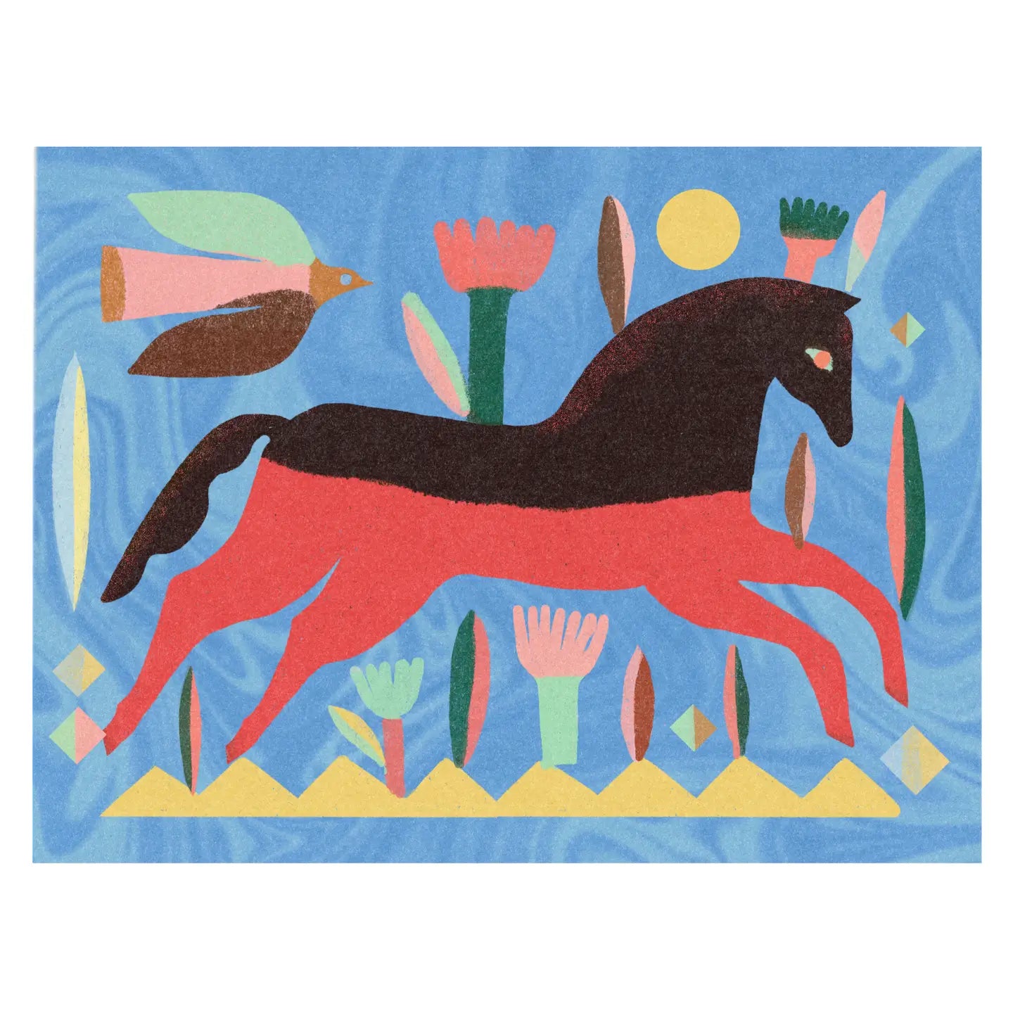 Red Horse - Art Print