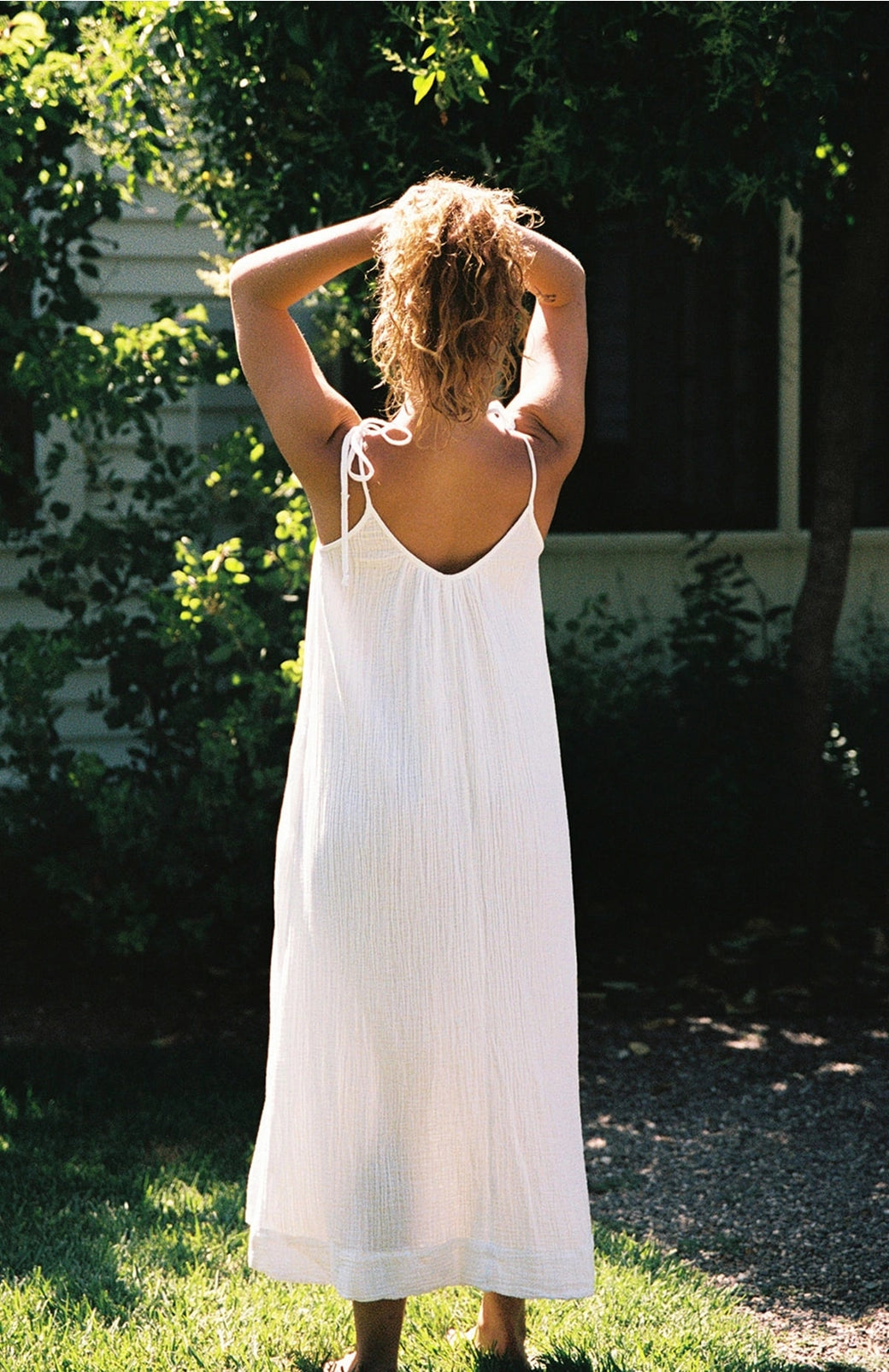 Organic Gauze Dress - Ivory