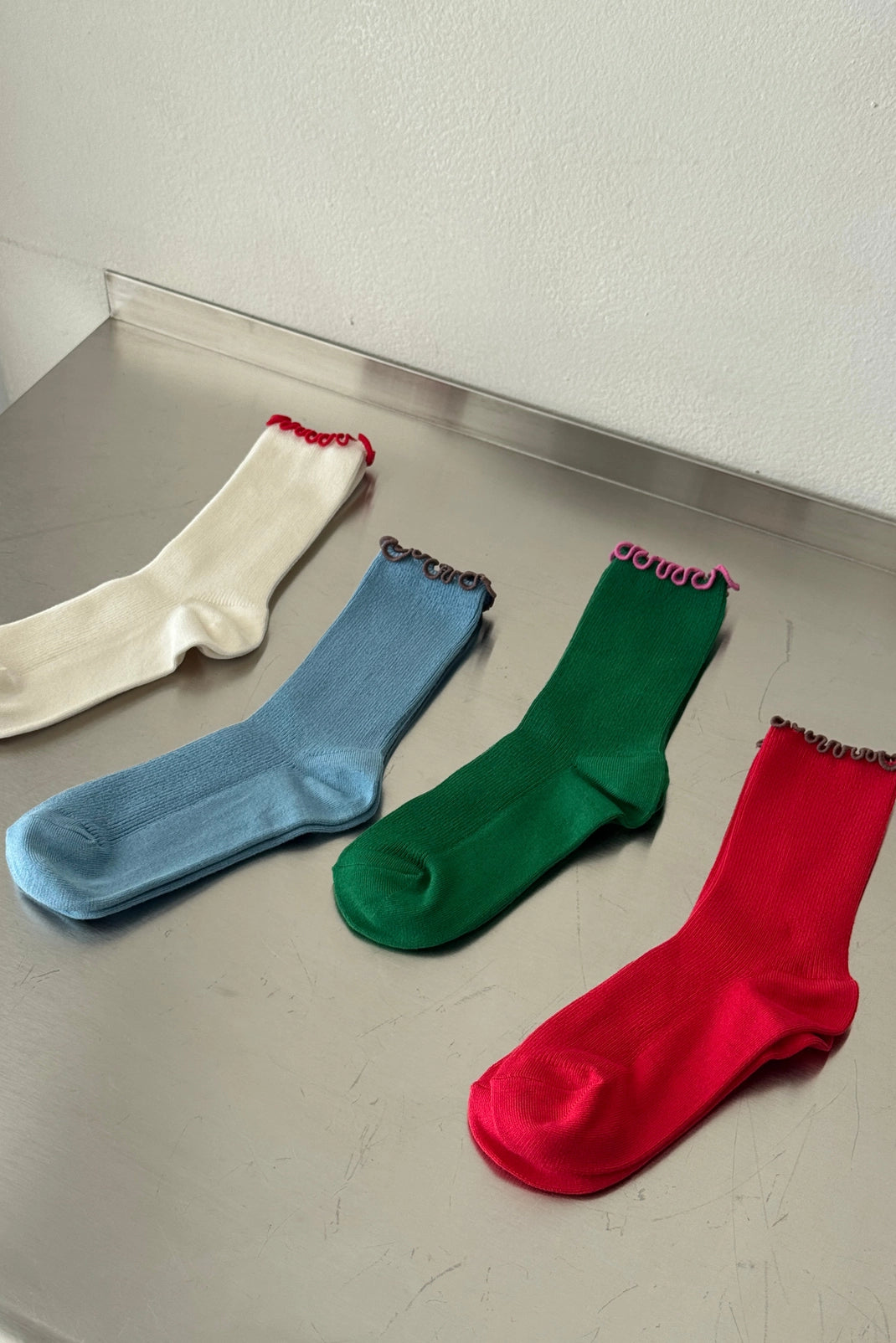 Ruffled Modal Socks - Multiple Colors