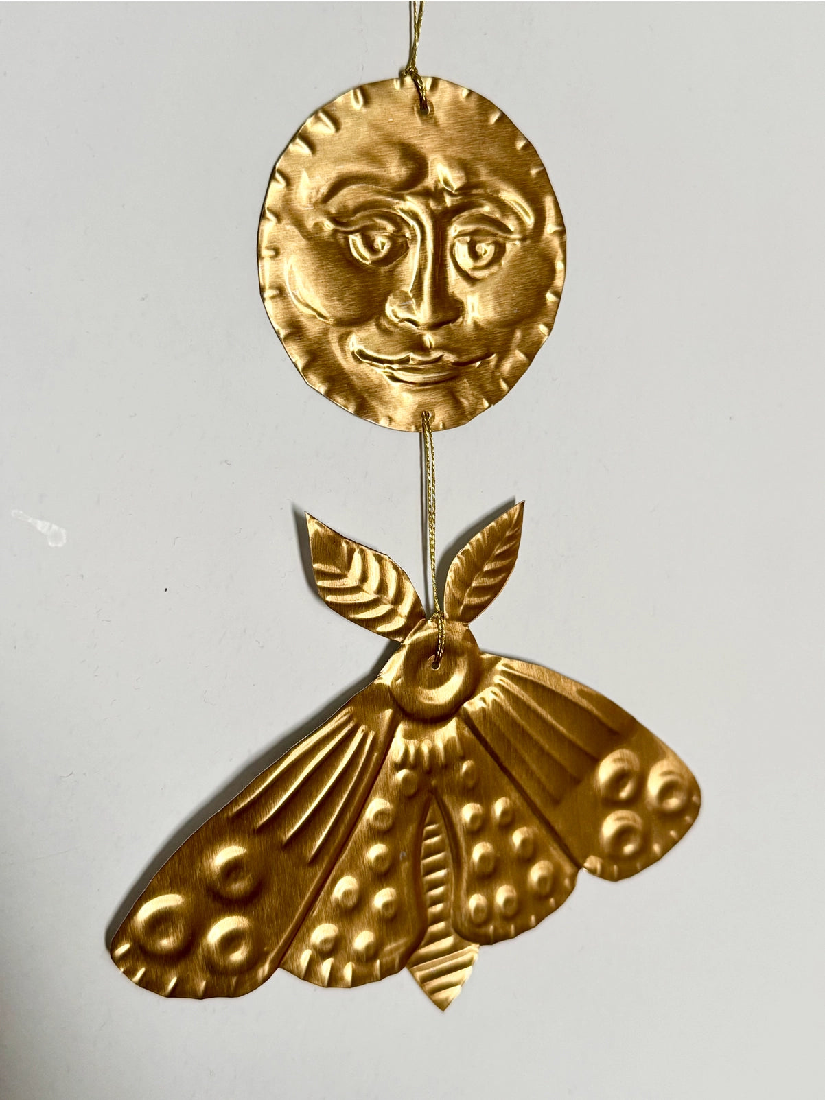 Embossed Tin Moon & Moth