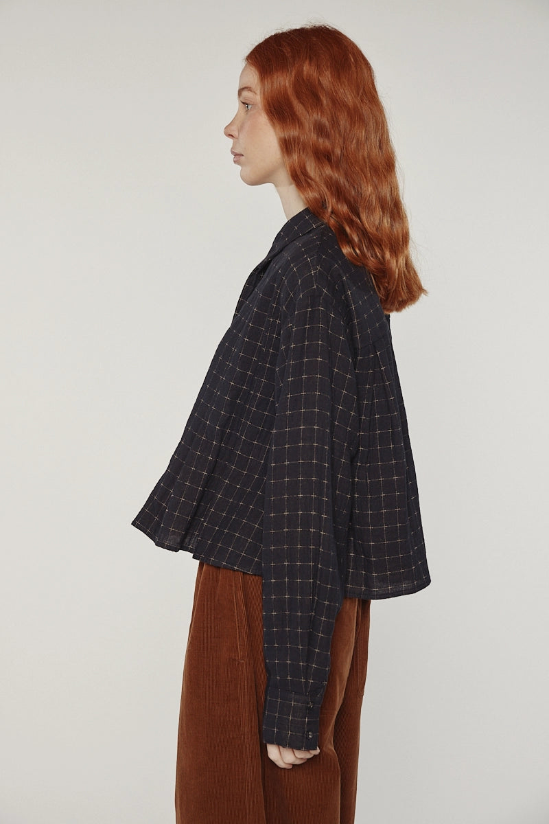 Cotton Pleated Blouse