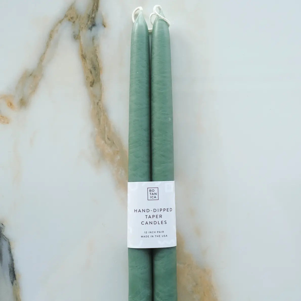 Hand-Dipped Taper Candles | Sea Glass
