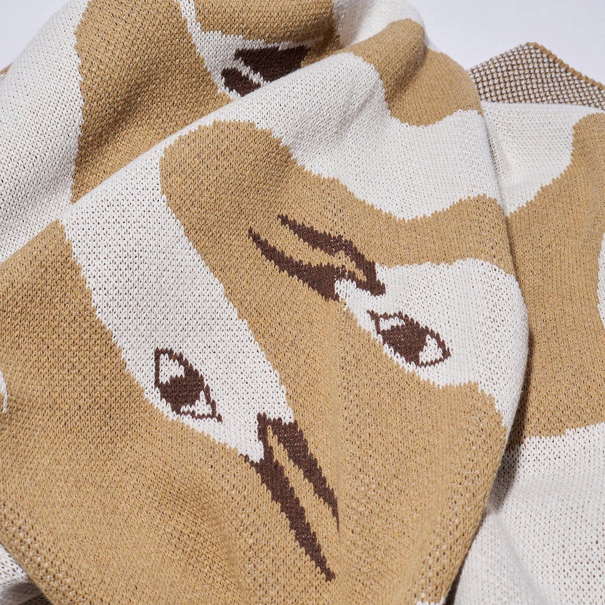 Rare Bird Recycled Cotton Knit Blanket