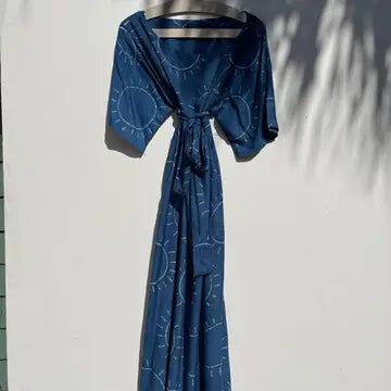 Block Print Silk Sol Dress