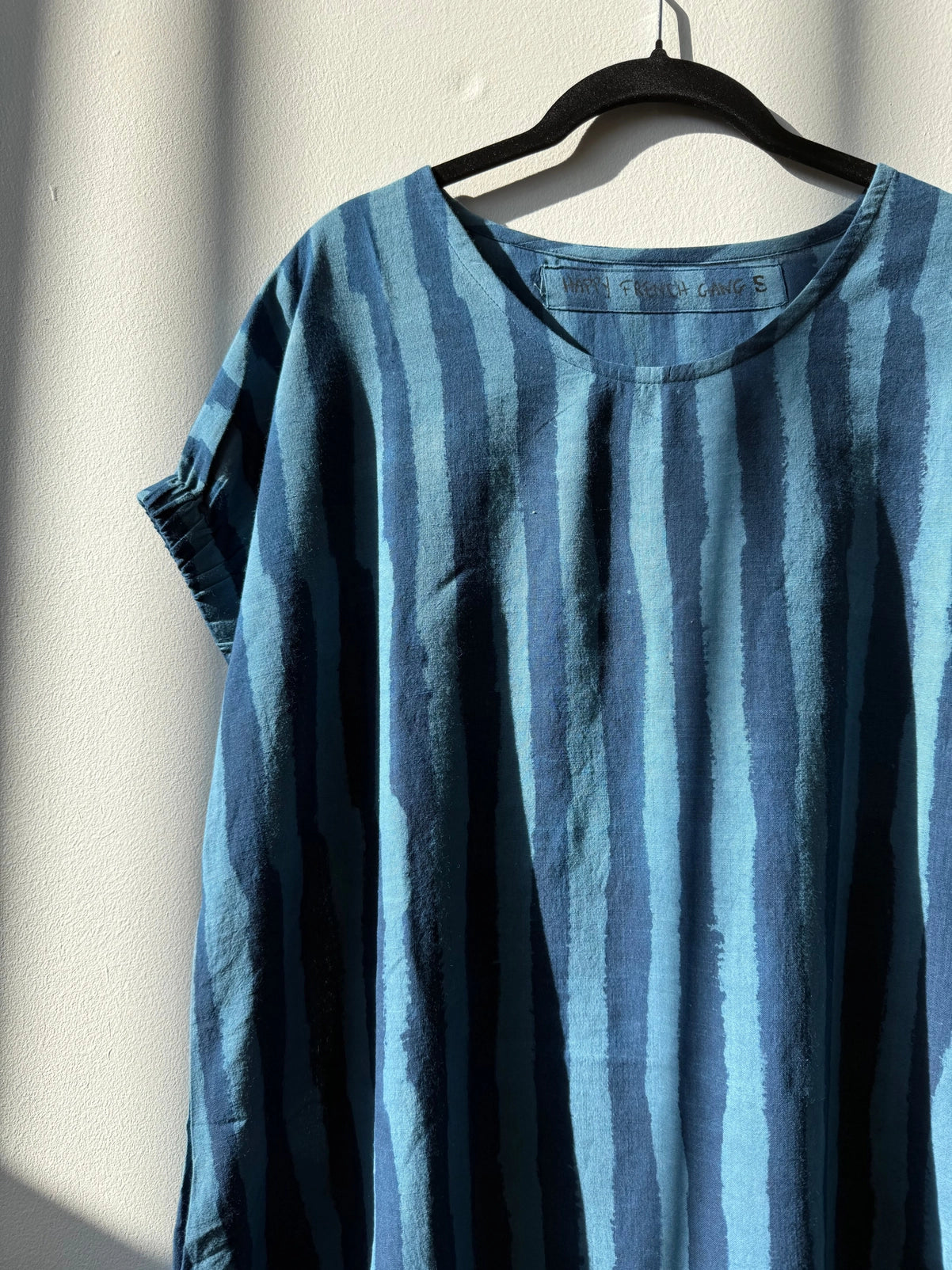 Marthe Dress - Indigo Stripe