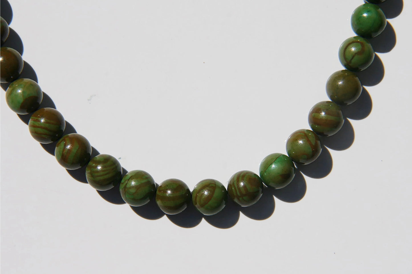 Moss Serpentine Beaded Necklace