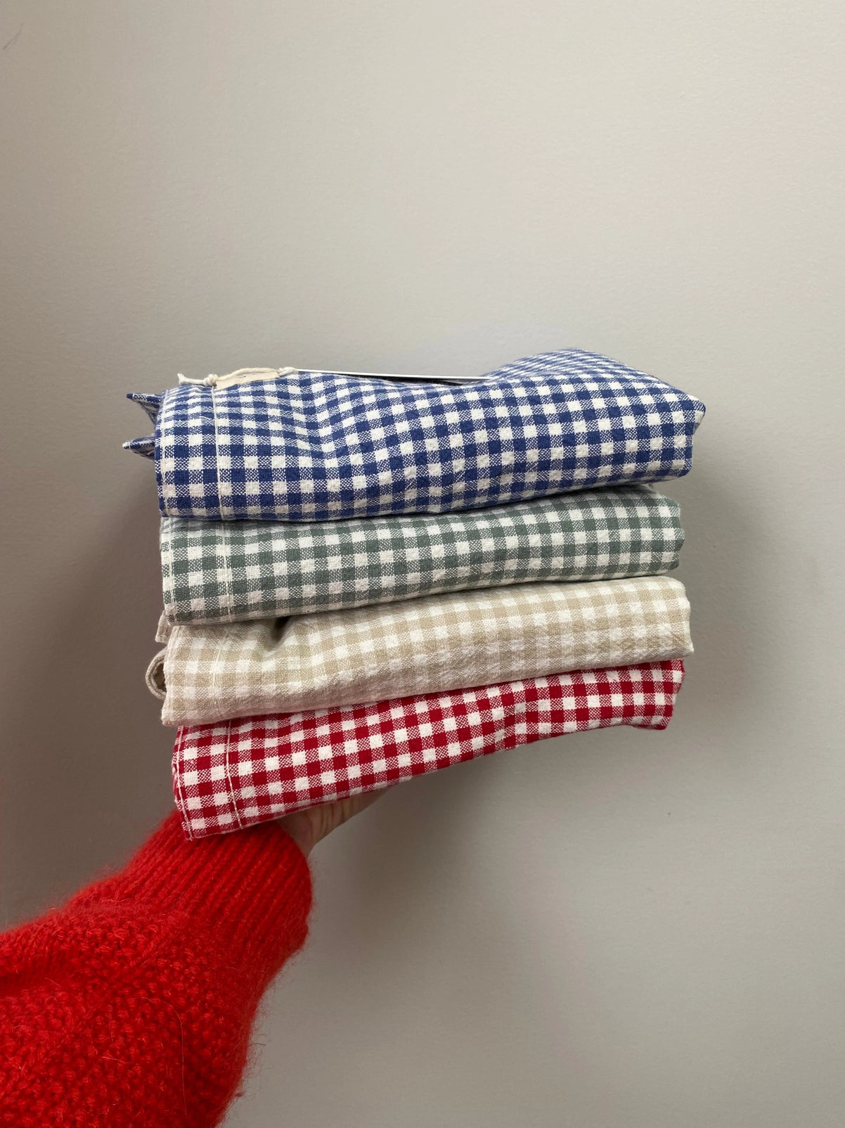 Organic Cotton Gingham Tote - Sage