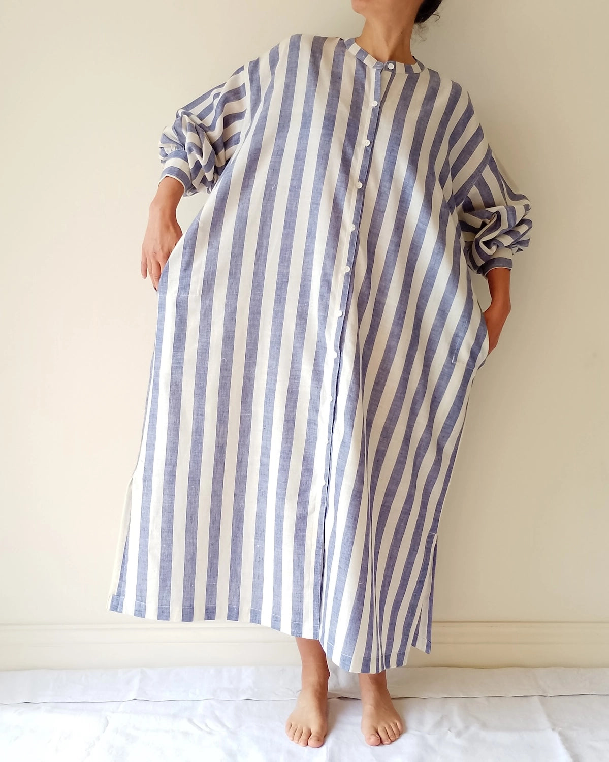 Organic Cotton Stripe Shirtdress