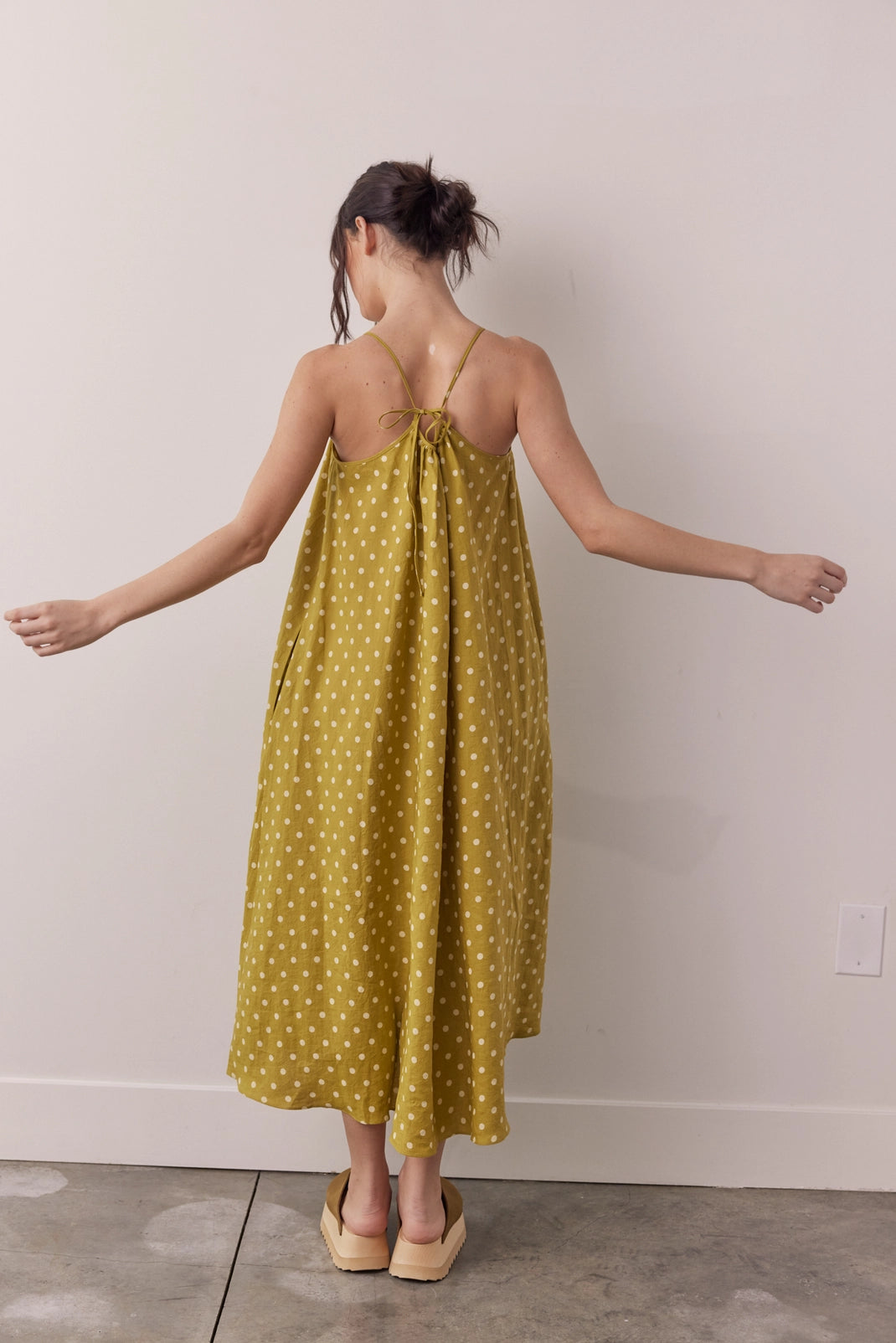Linen Polkadot Sundress