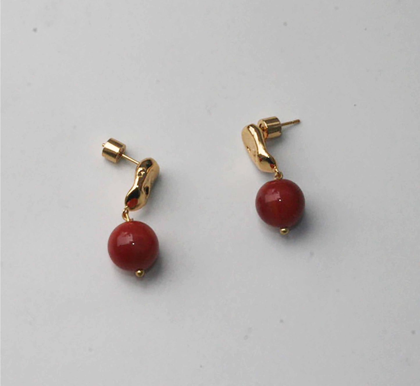 Ziggy Gold-Filled Carnelian Earrings