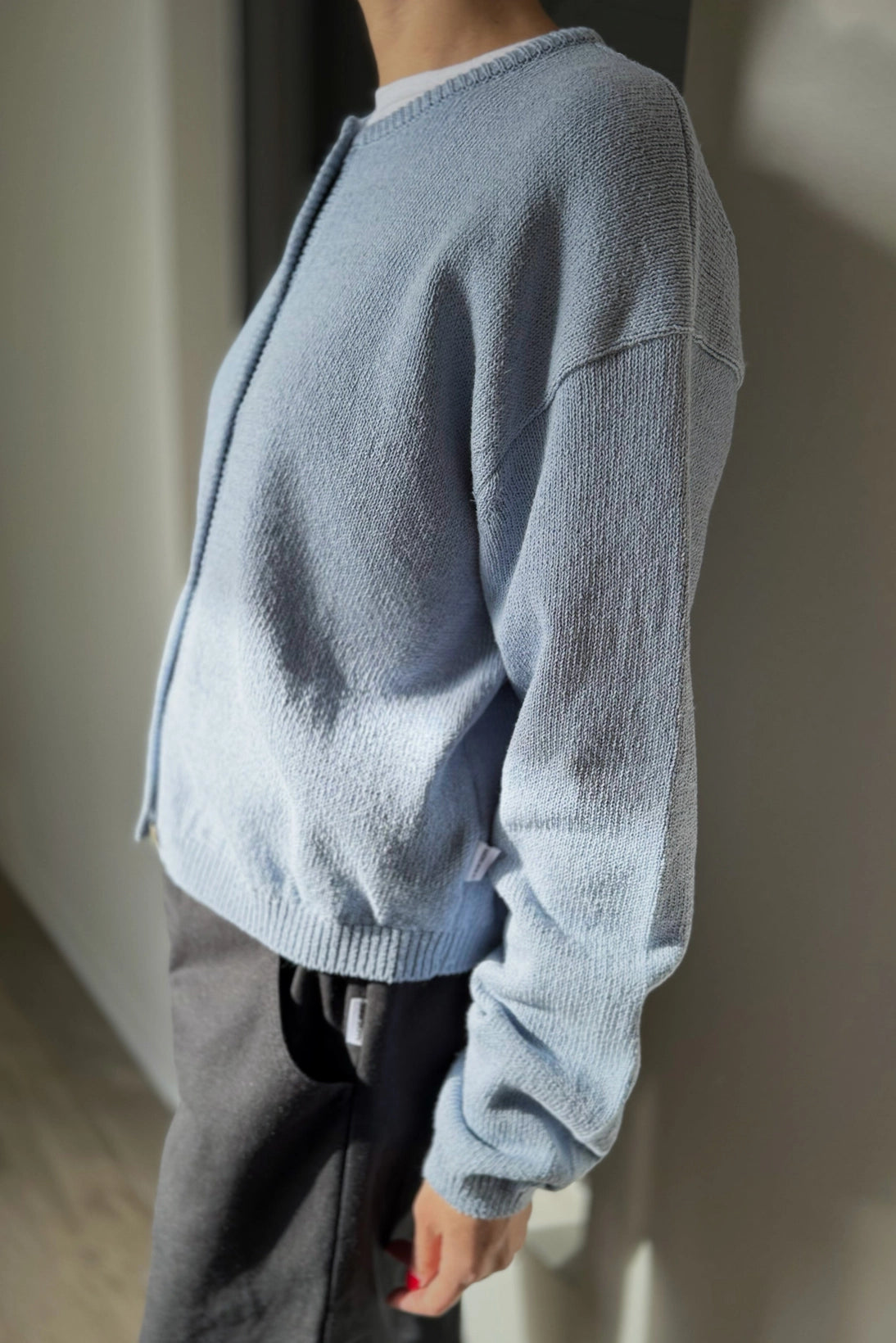 Cotton Leila Cardigan | Cornflower