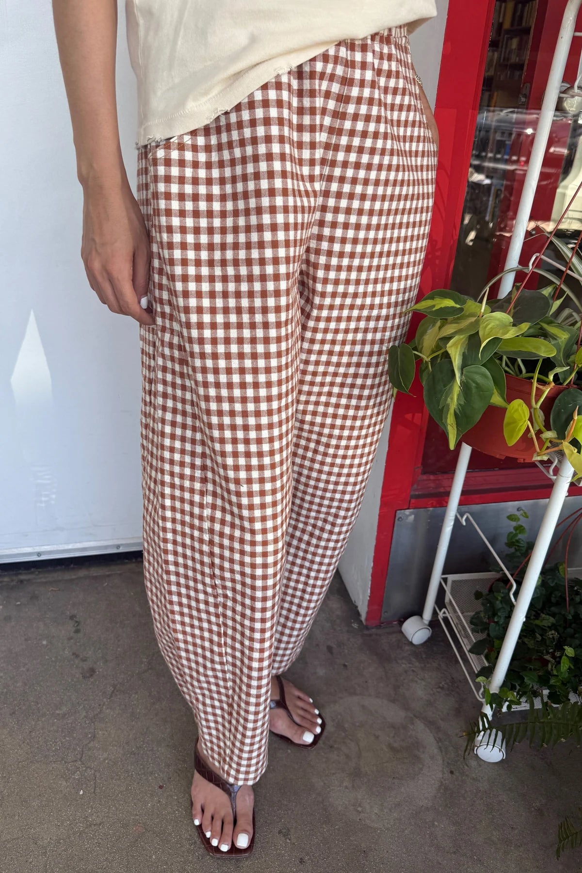 Arc Pants - Cinnamon Gingham Check