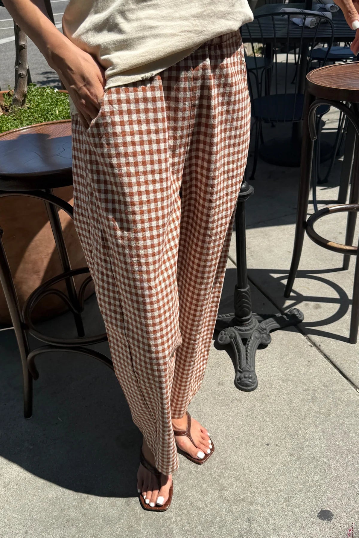 Arc Pants - Cinnamon Gingham Check