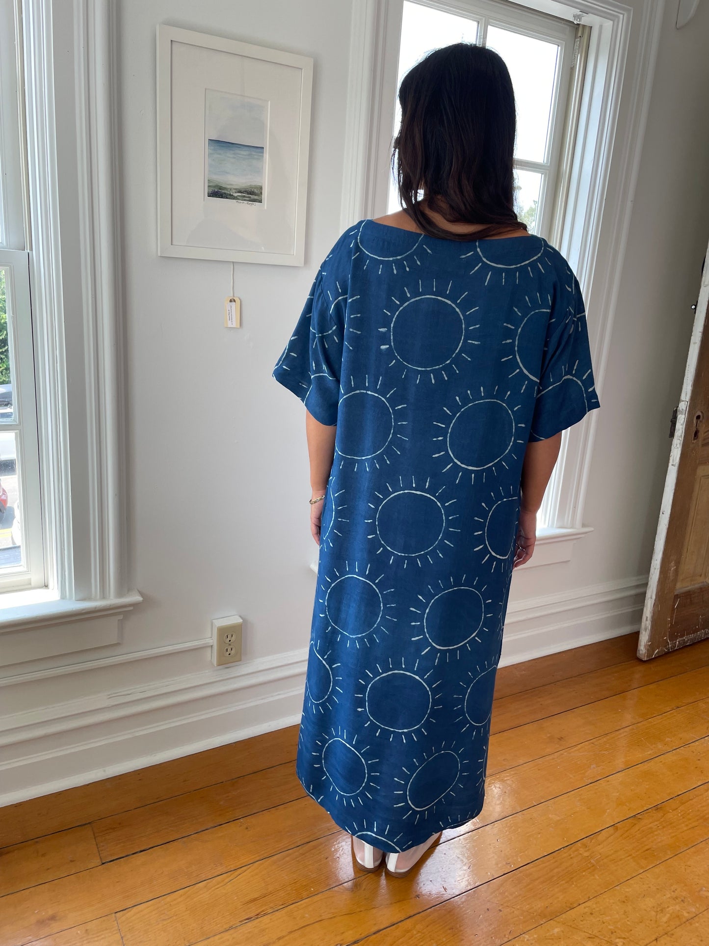 Block Print Silk Sol Dress
