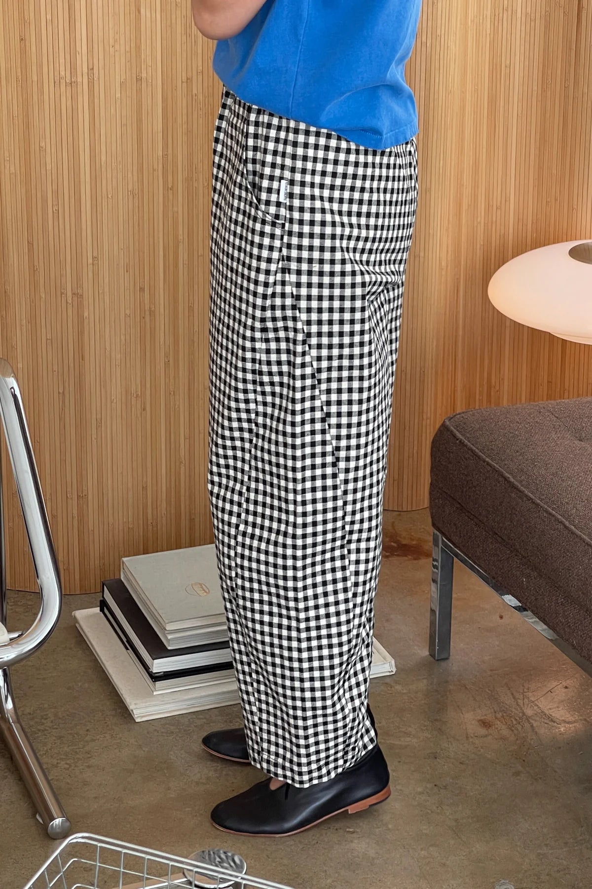 Arc Pants - Black Gingham Check
