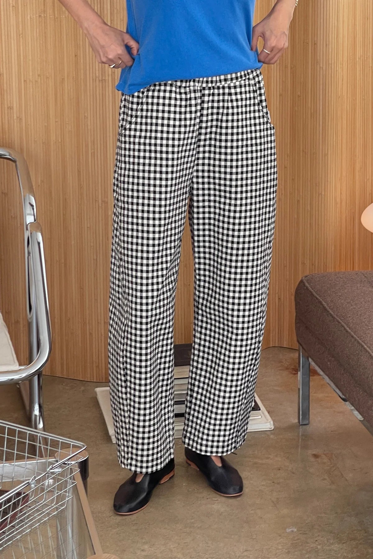Arc Pants - Black Gingham Check