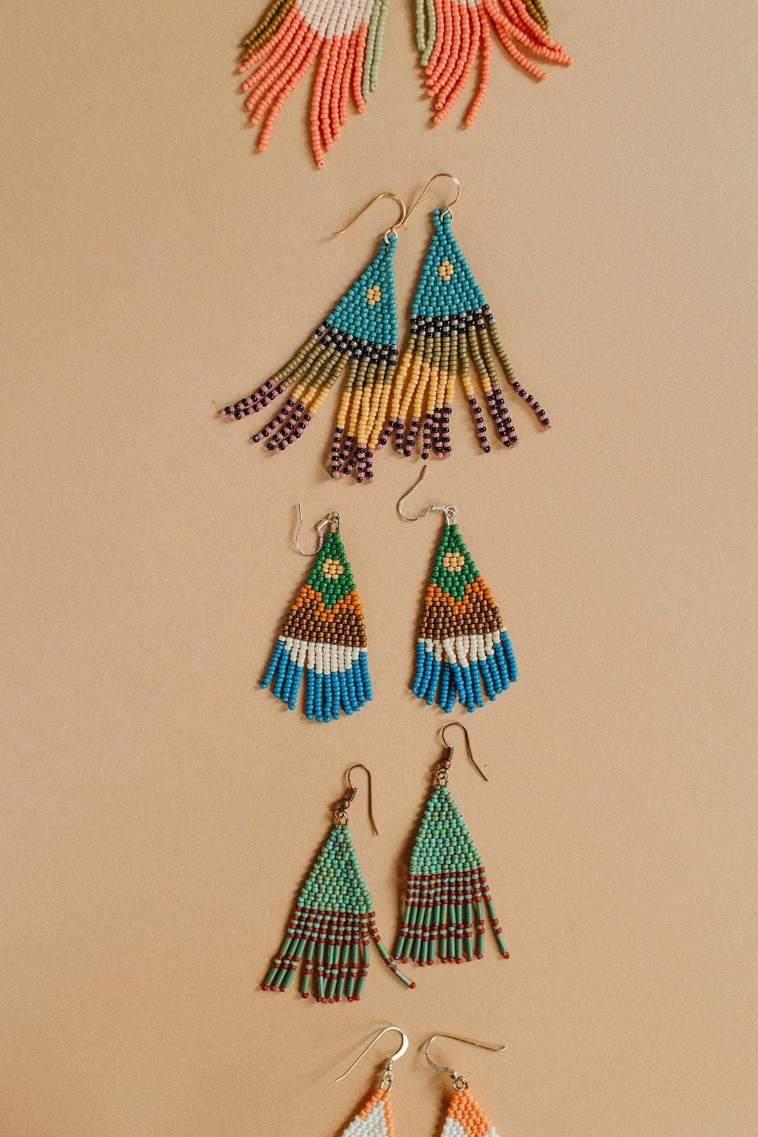 Beaded Fringe Earrings