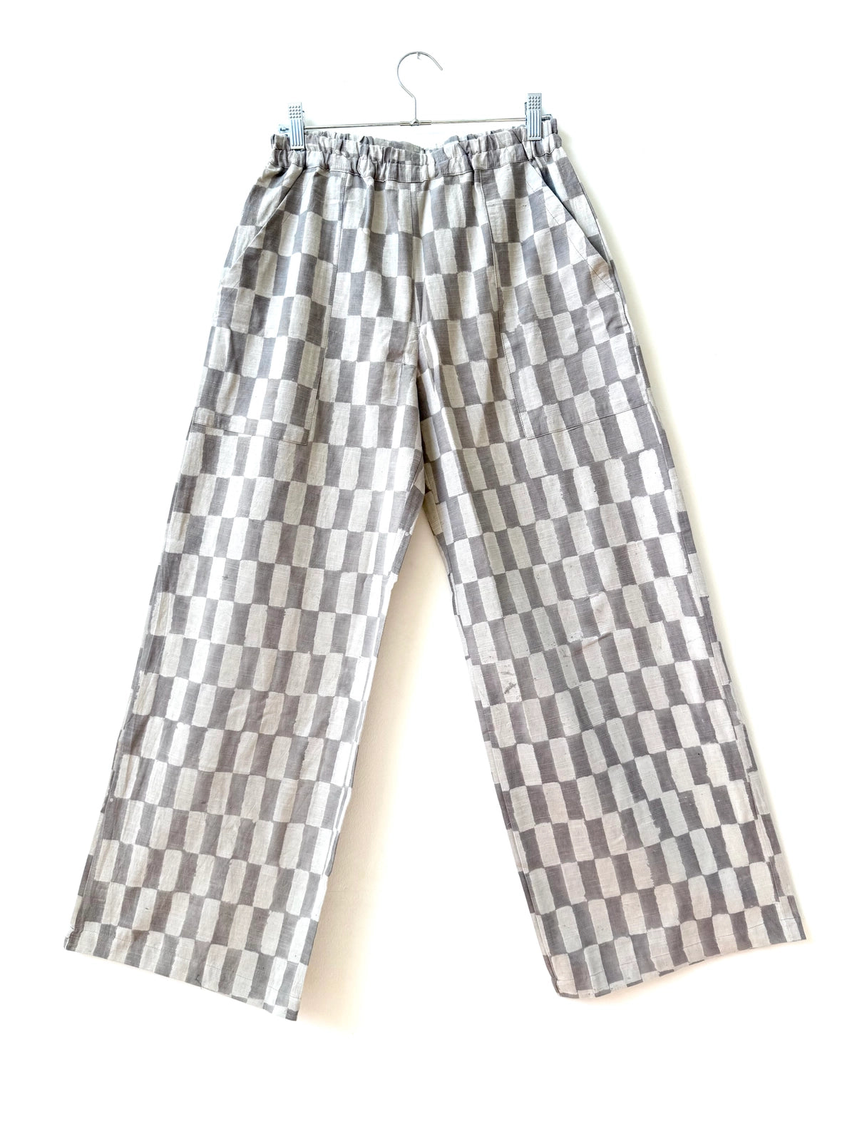Omar Pants - Grey Block Print