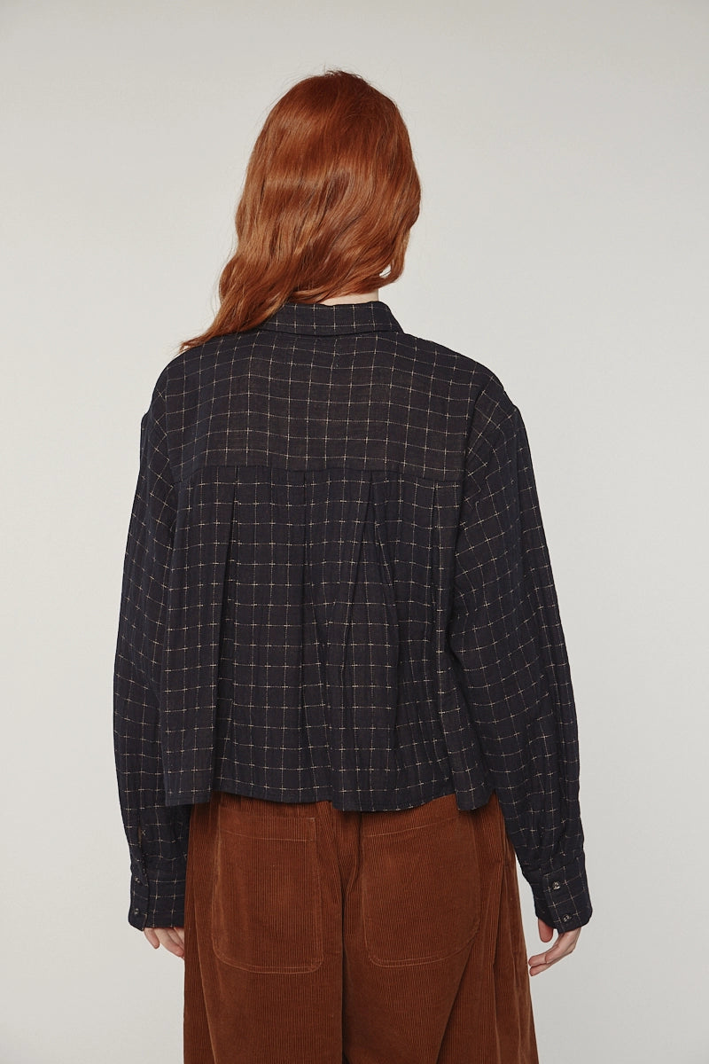 Cotton Pleated Blouse