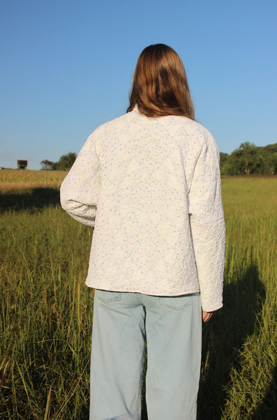 Cropped Quilt Coat - Pine Burr