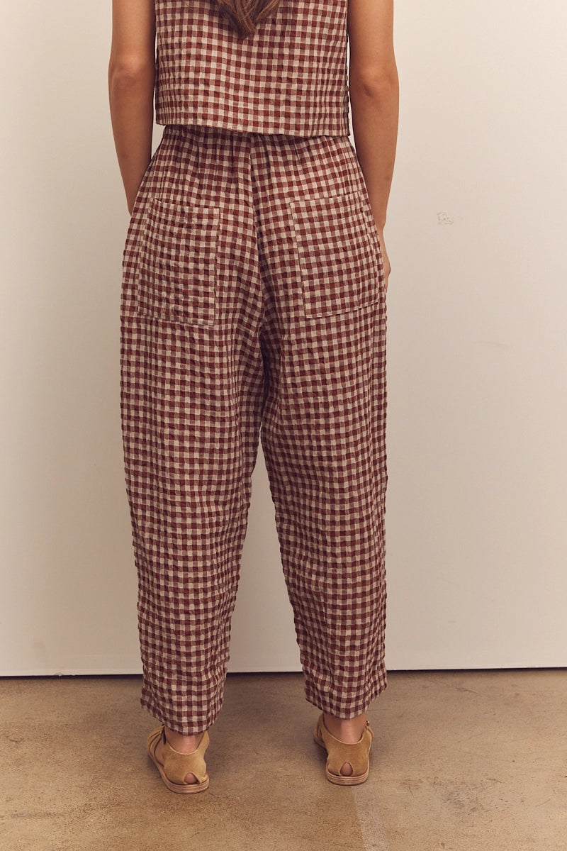 Gingham Easy Pants