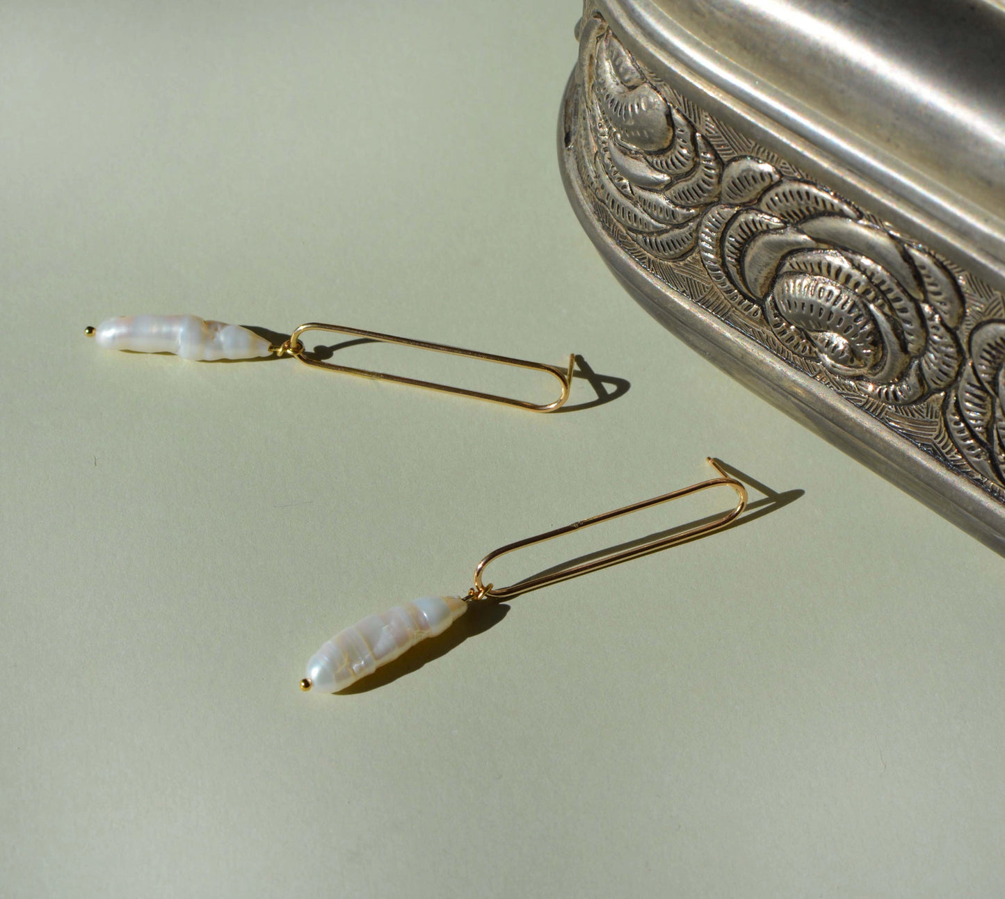 Pillar Pearl Earrings