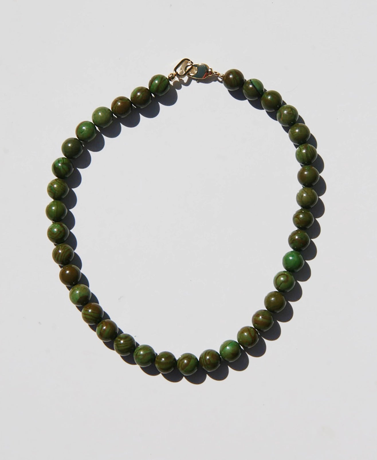 Moss Serpentine Beaded Necklace