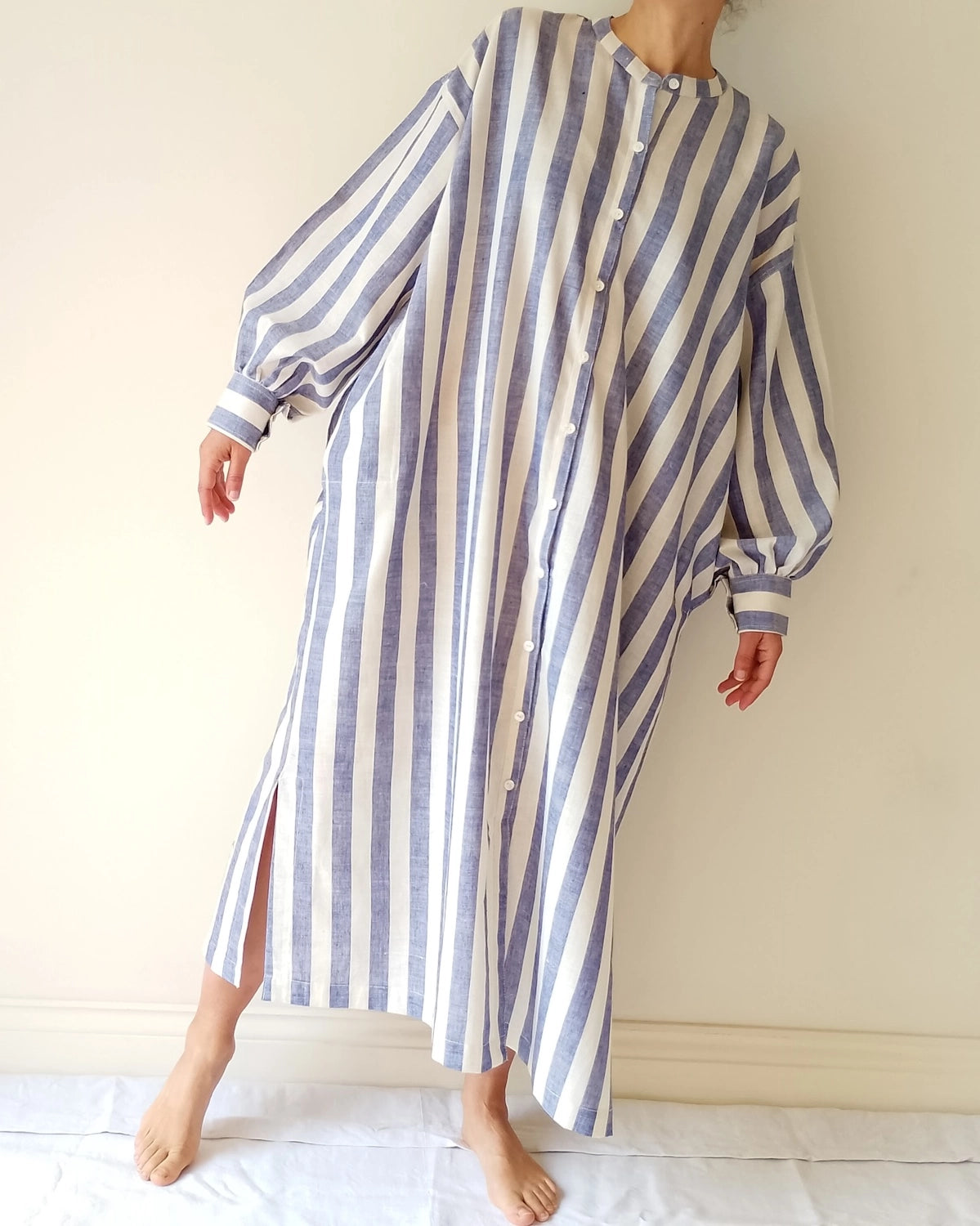 Organic Cotton Stripe Shirtdress