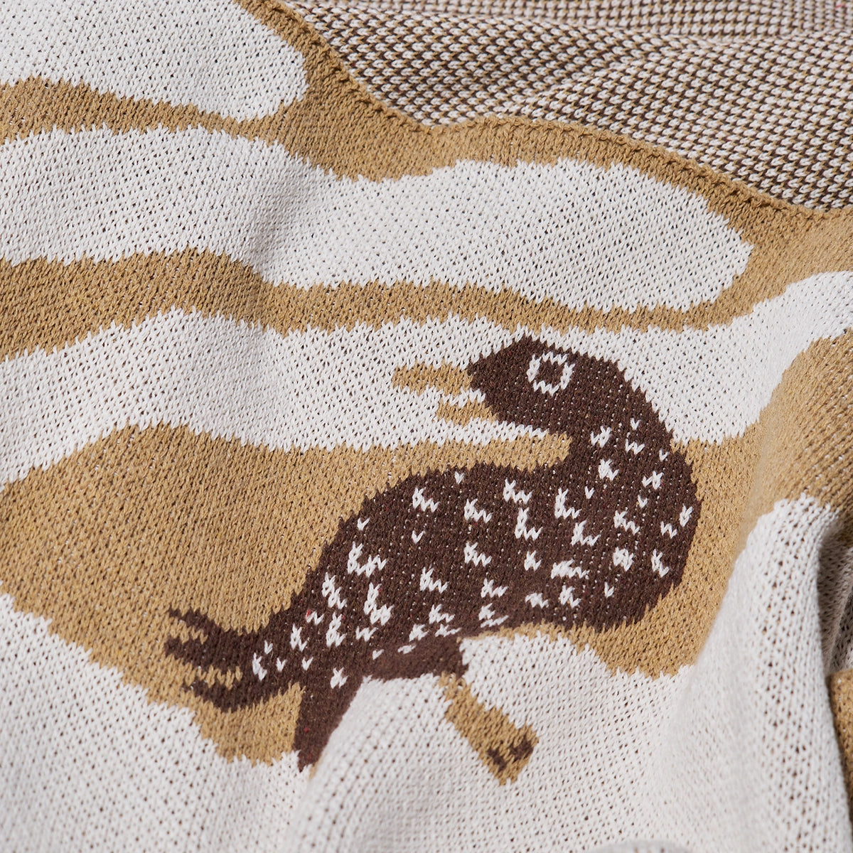 Rare Bird Recycled Cotton Knit Blanket