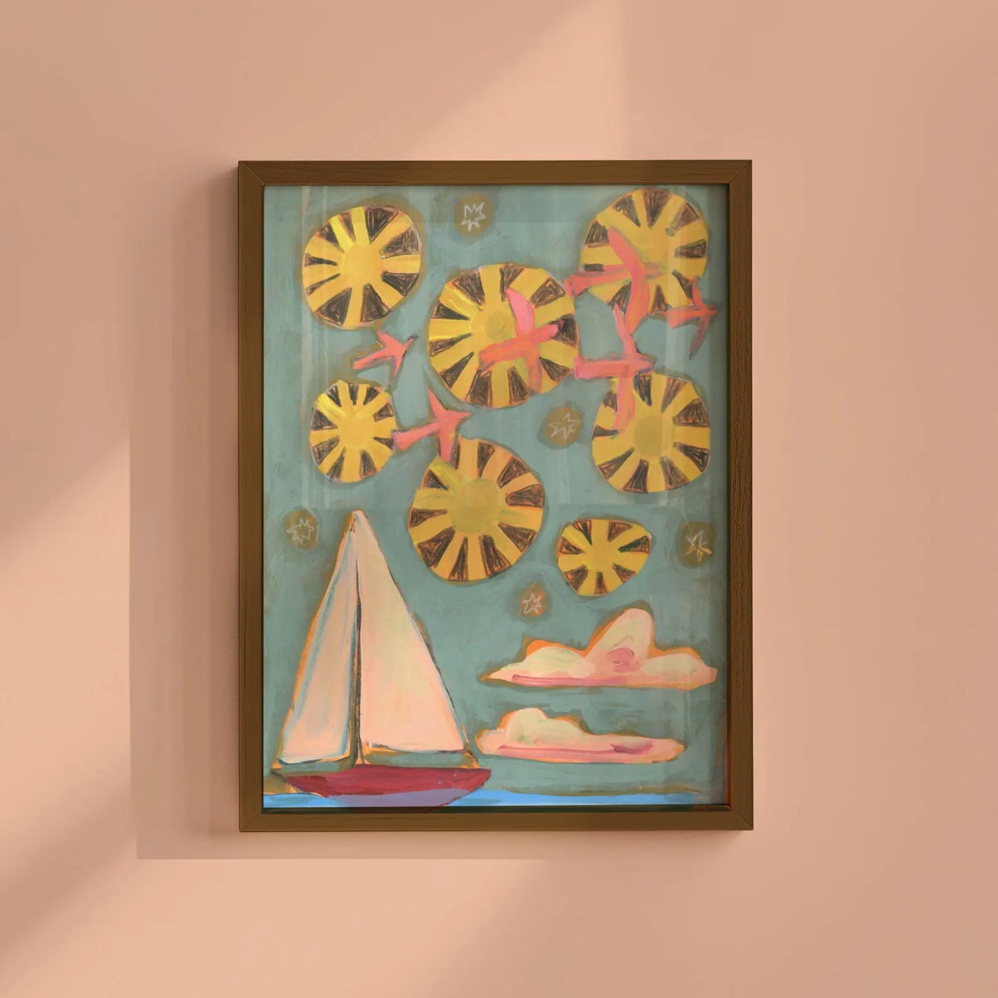 Nautical Sailboat - Art Print