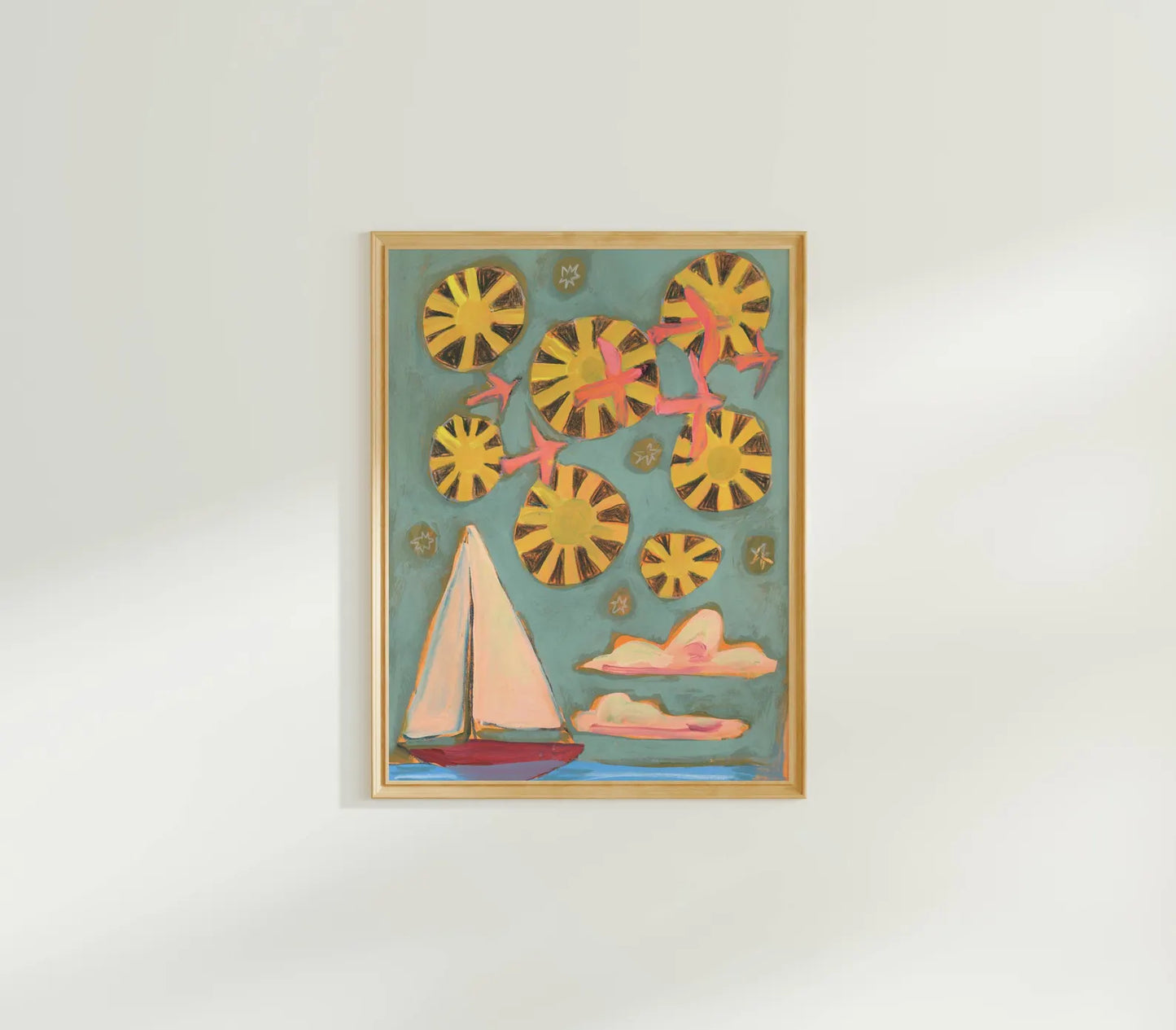 Nautical Sailboat - Art Print
