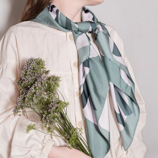Lavender & Sage Silk Scarf