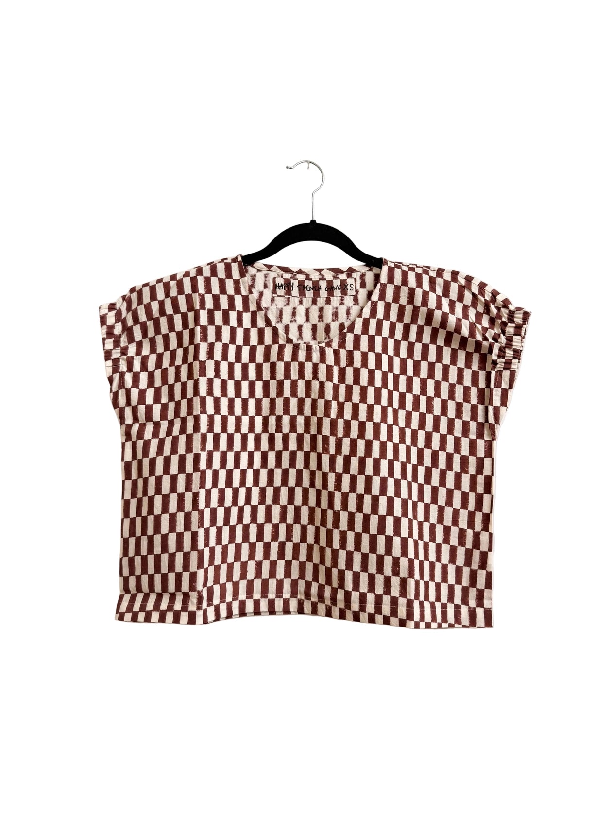 Zélia Top | Brown Check