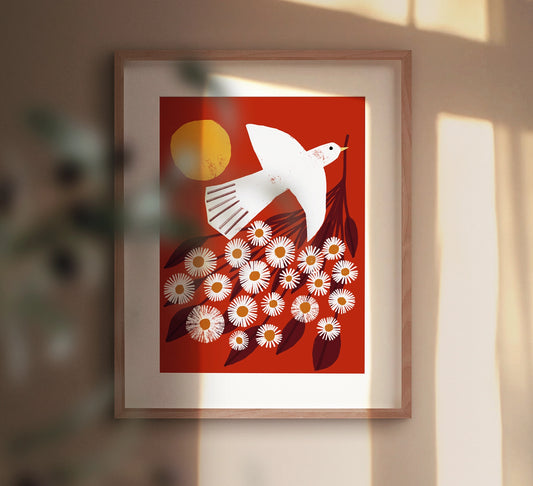 Art Print | Red Dove