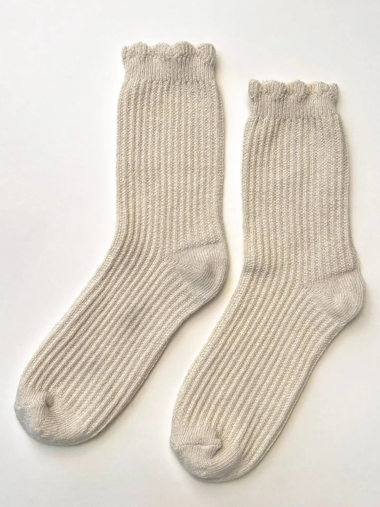 Linen Scallop Socks | Multiple Colors