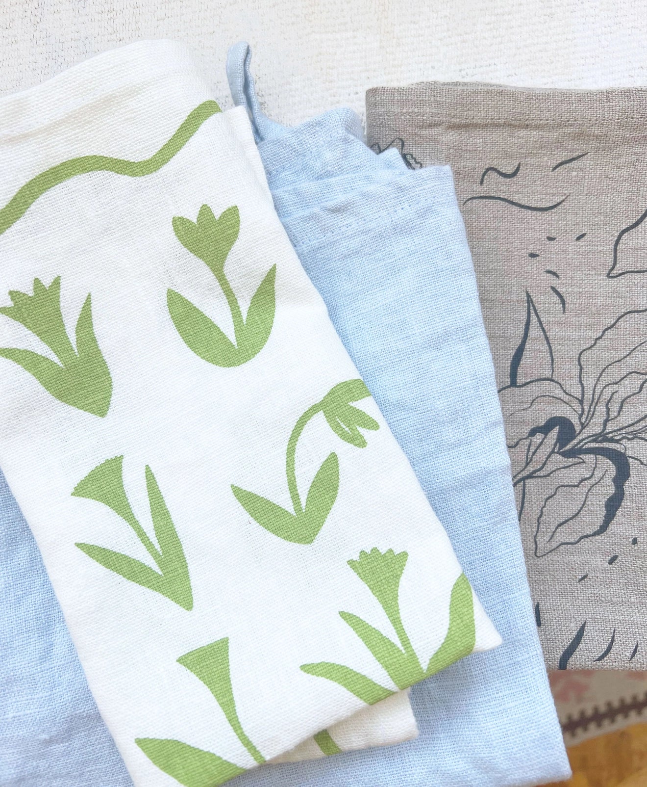 Tulips Tea Towel