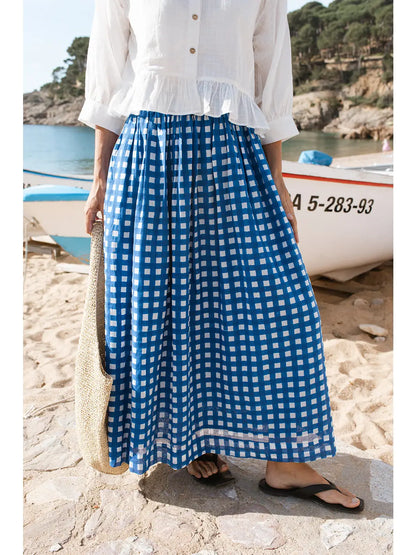 Classic Crow Skirt | Blue Check