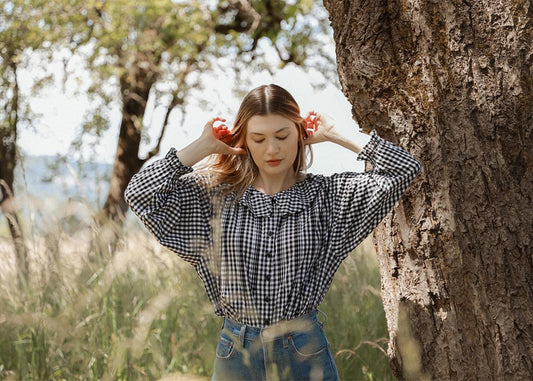 Nasaea Gingham Blouse