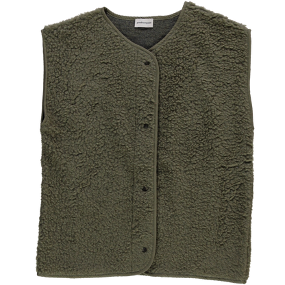 Sheeps Wool Vest | Taupe Green