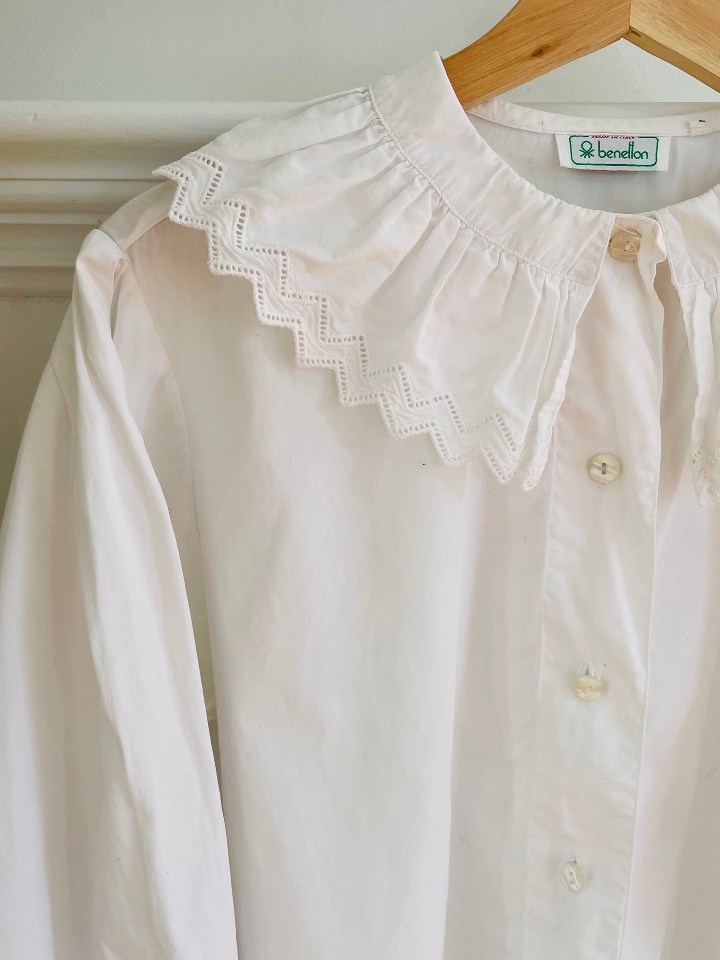 Vintage Benetton White Poplin Shirt