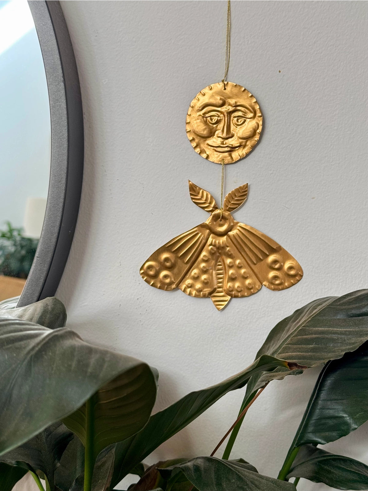 Embossed Tin Moon & Moth