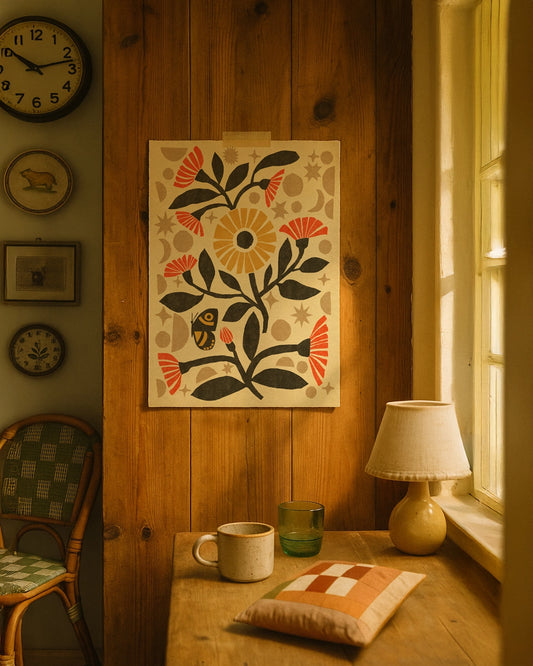 Art Print | Sunflower & Stars