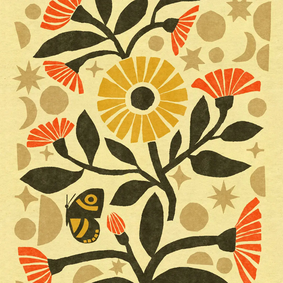 Art Print | Sunflower & Stars