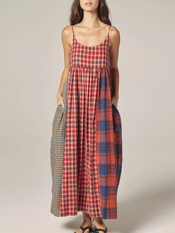 Contrast Panel Dress