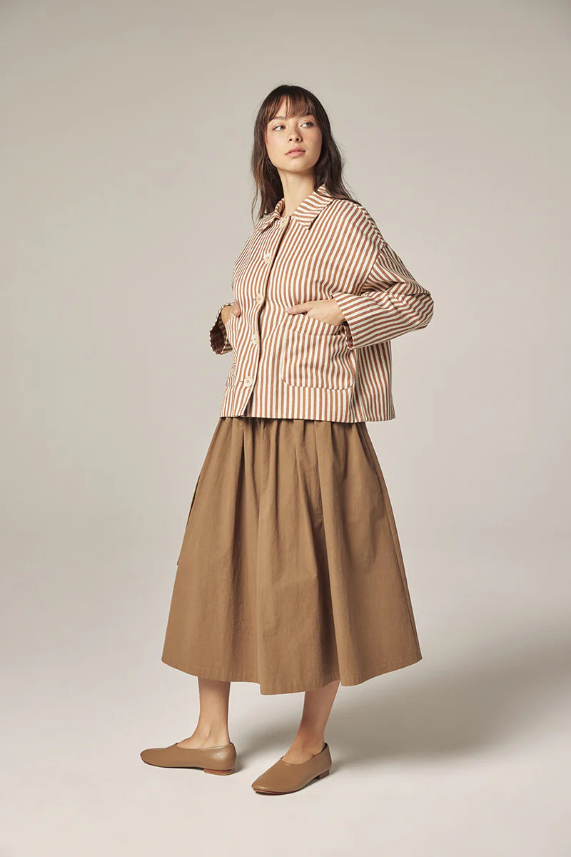 Stripe Button Down Jacket