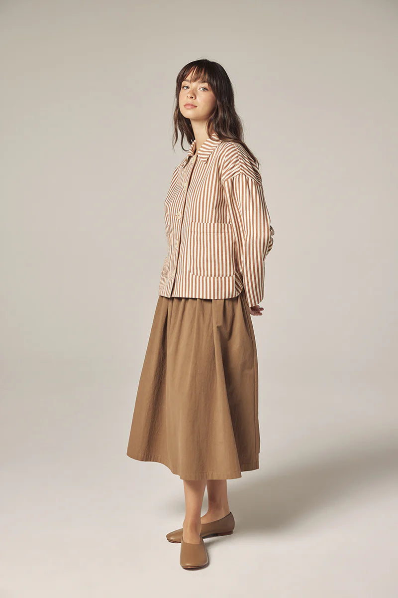 Stripe Button Down Jacket