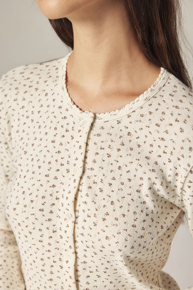 Cropped Floral Cardi
